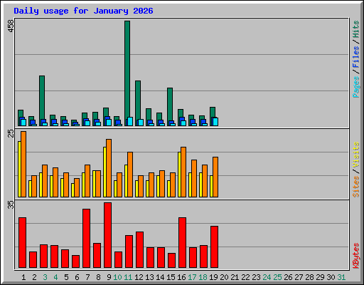 Daily usage for January 2026