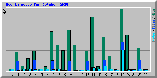 Hourly usage for October 2025