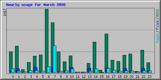 Hourly usage for March 2026